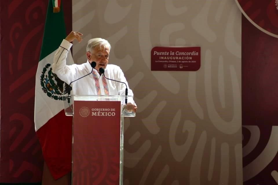 El Presidente Andrés Manuel López Obrador encabezó la inauguración del puente La Concordia, en Chiapas.