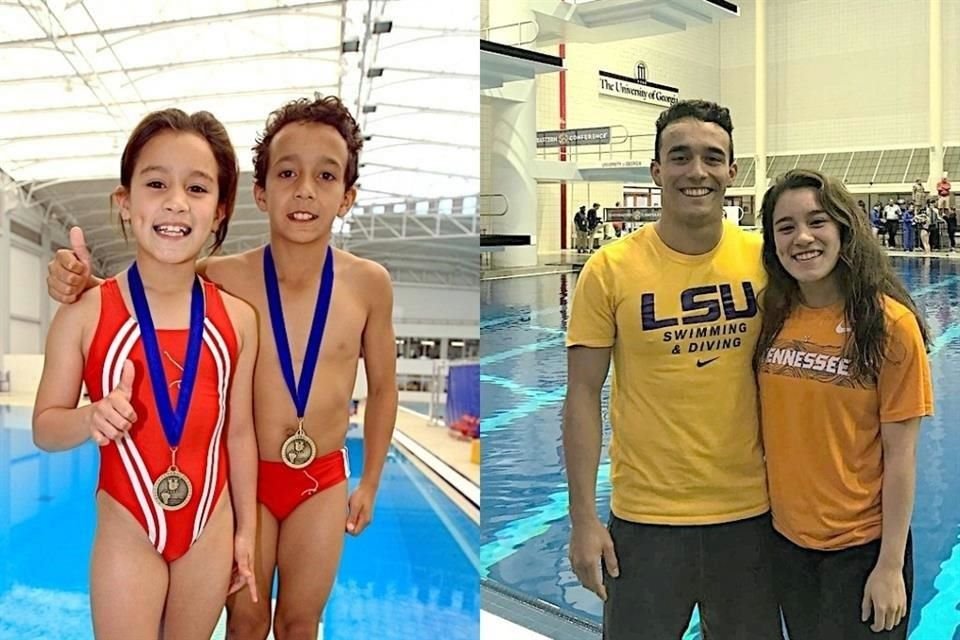 Los hermanos Celaya desde niños amaron los clavados.