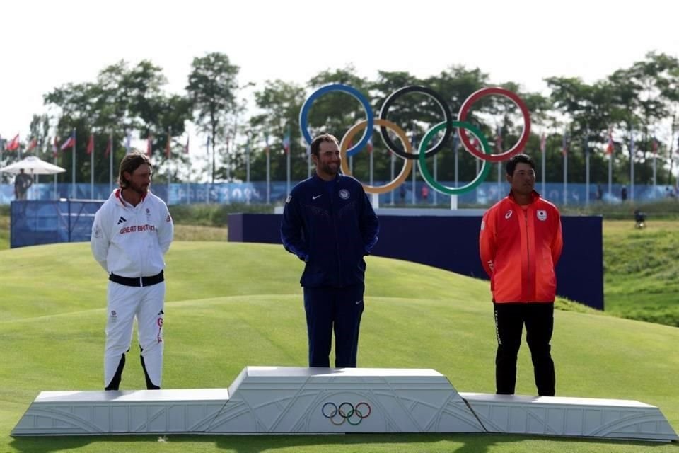 Thomas Fleetwood, Scottie Scheffler y Hideki Matsuyama es el podio olímpico de Golf en su tercera justa olímpica.