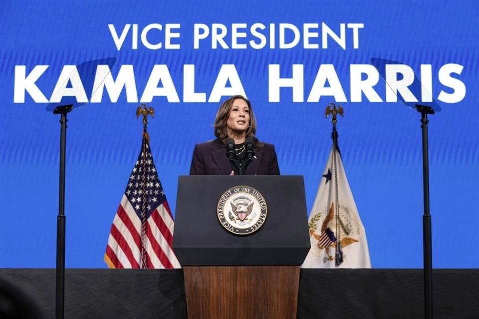 La Vicepresidenta Kamala Harris durante un evento en Houston el 25 de julio del 2024.