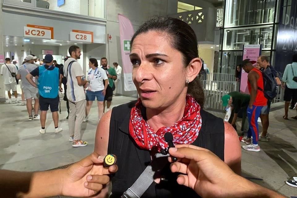 Ana Guevara estuvo presente en el Estadio de Roland Garros, en donde Marco Verde ganó su Semifinal en los 71 kilos.