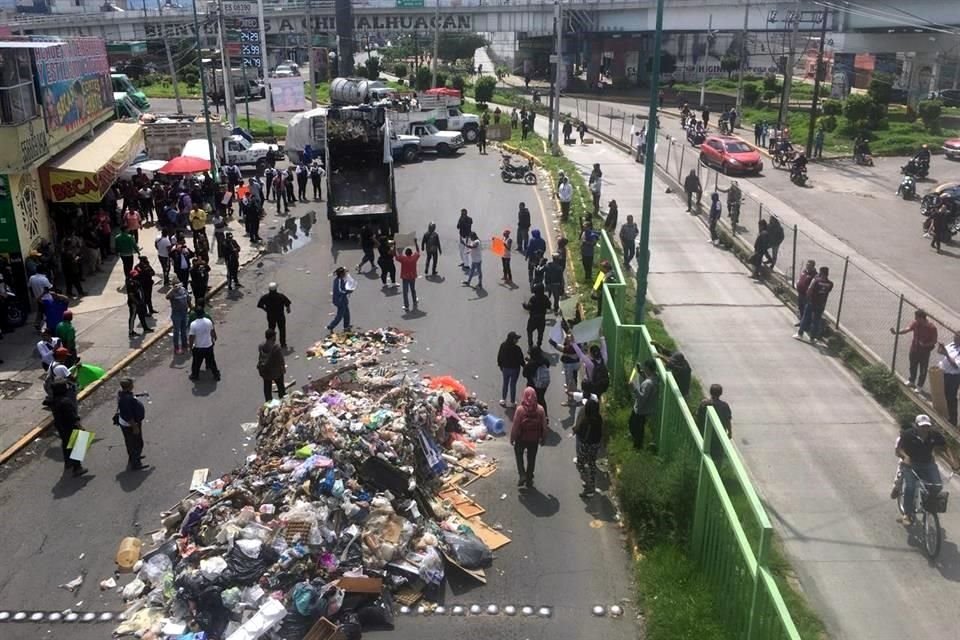 La protesta se realizó en avenidas del Municipio de Chimalhuacán.