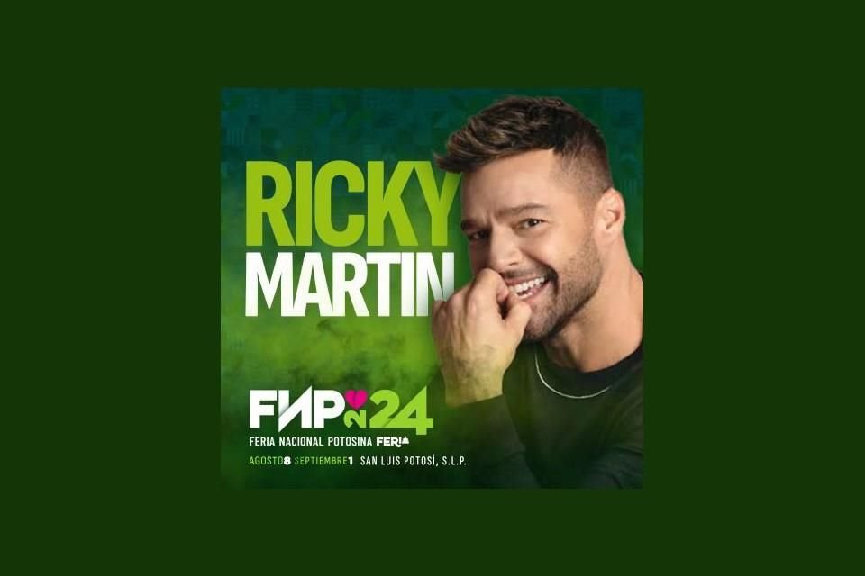 Ricky Martin se presentará gratis en la Fenapo 2024