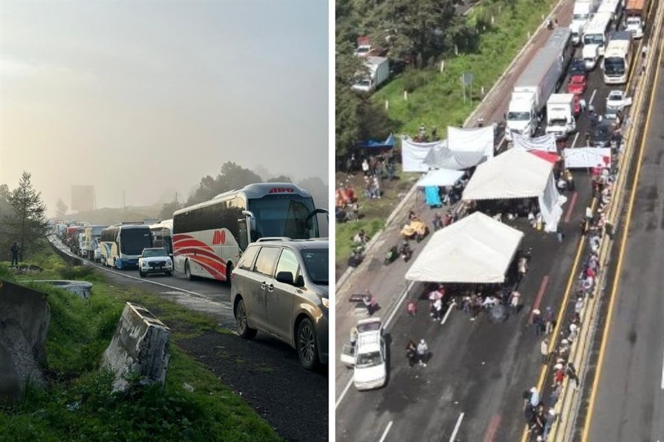 Bloqueo de campesinos en Autopista México-Puebla a la altura de la localidad Santa Rita Tlahuapan suma 30 horas; reclaman pago de tierras.