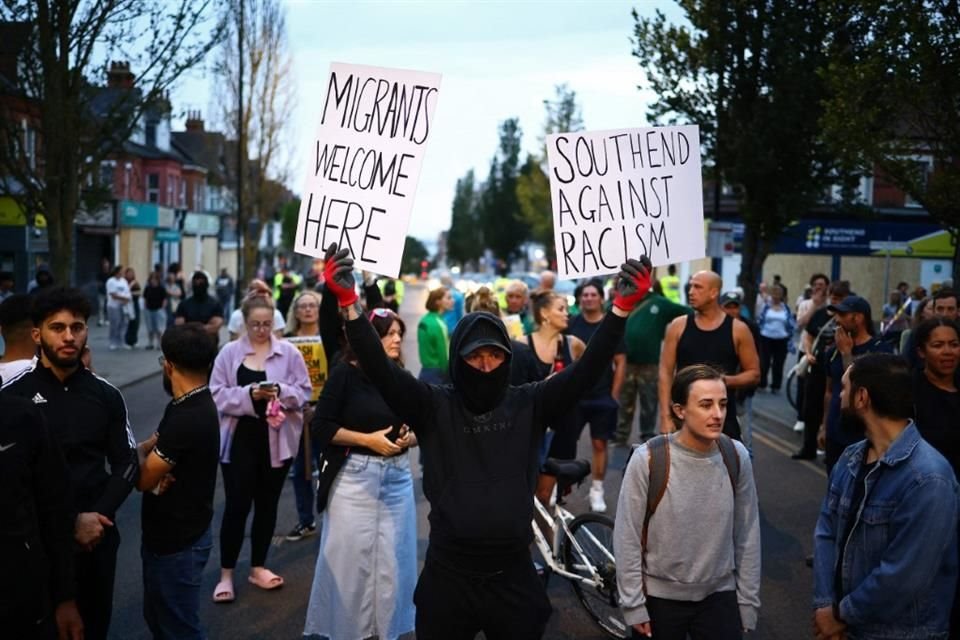 Una protesta contra el racismo en Inglaterra, el 7 de agosto del 2024.