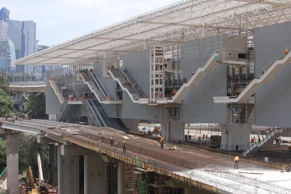 En las obras del tramo a cargo de la CDMX trabajan empresas distribuidas en 25 frentes, entre el túnel de Cuajimalpa y la terminal del tren en Observatorio.