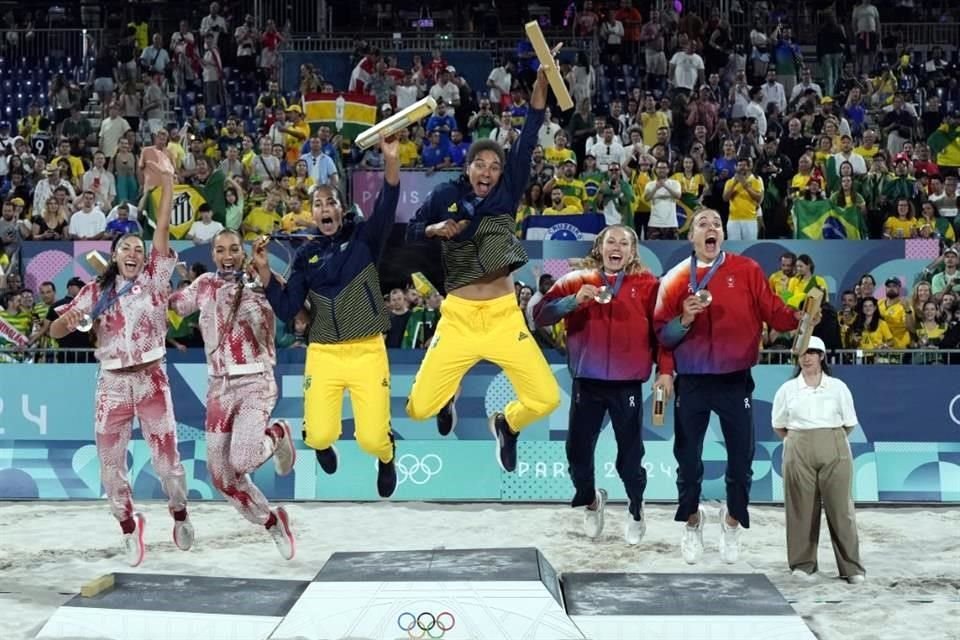 El podio del voleibol de playa.