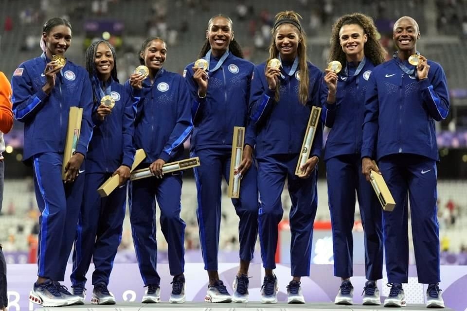 Tanto en la rama varonil como en la femenil, Estados Unidos conquistó el Oro en el relevo 4x400 de París 2024.