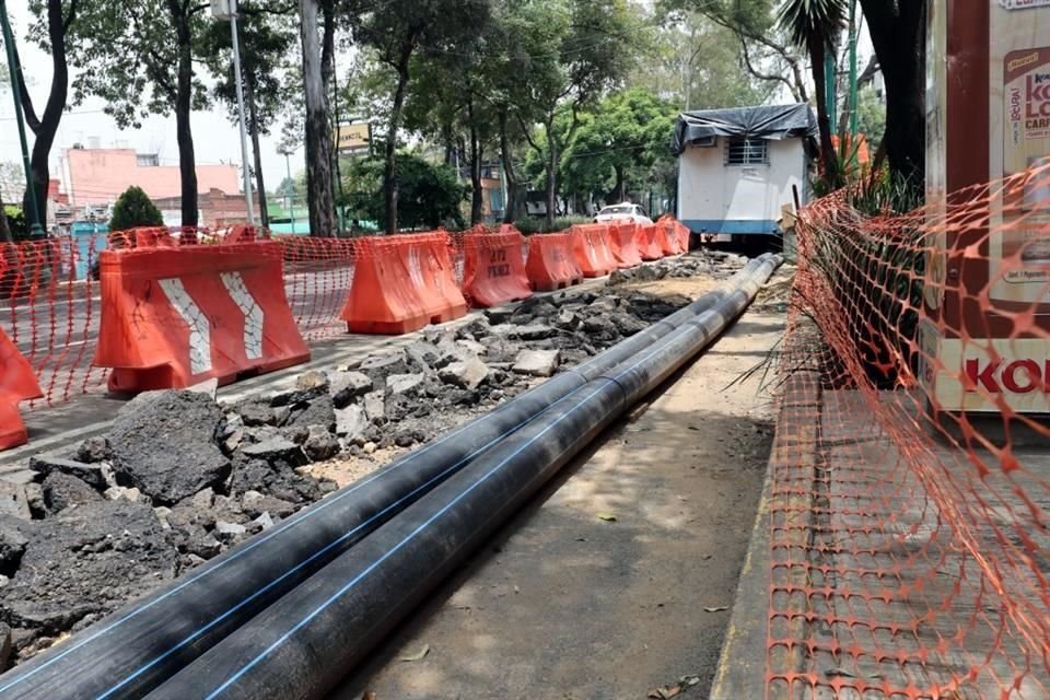 Las obras fueron pausadas momentáneamente.