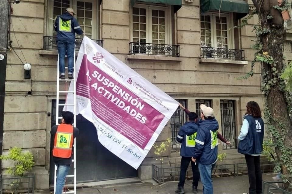 La PAOT confirmó que se hacían trabajos de demolición y construcción sin contar con las autorizaciones.