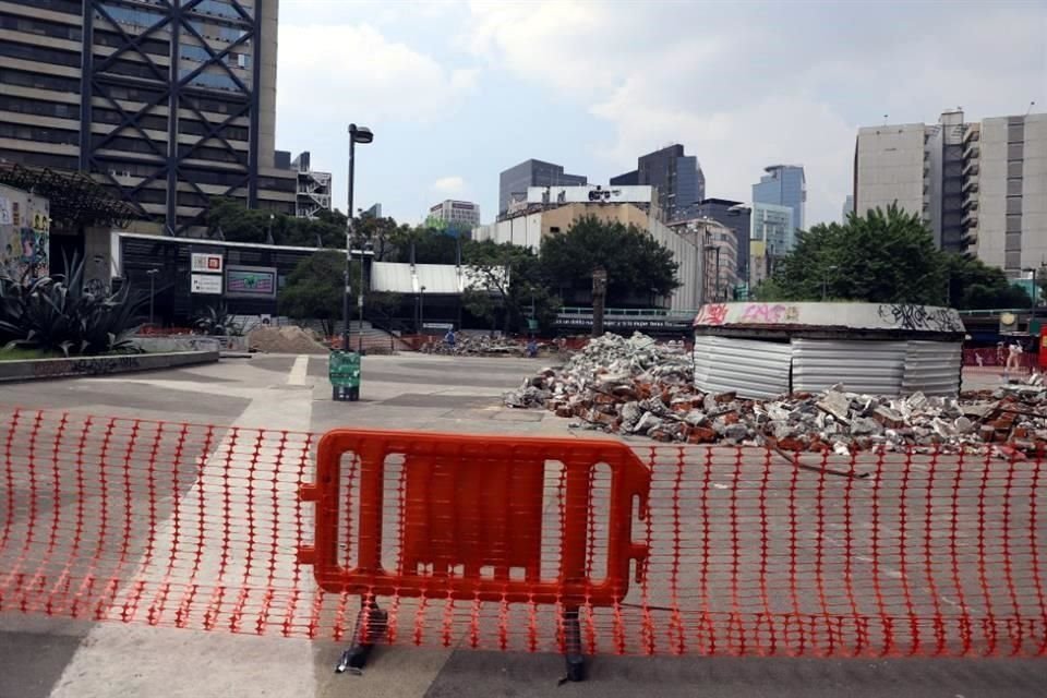 Autoridades anunciaron un avance en las tareas de recuperación de la Glorieta de Insurgentes.