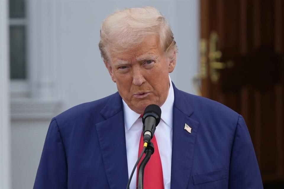 El ex Presidente Donald Trump durante una conferencia de prensa en Nueva Jersey, el 15 de agosto del 2024.