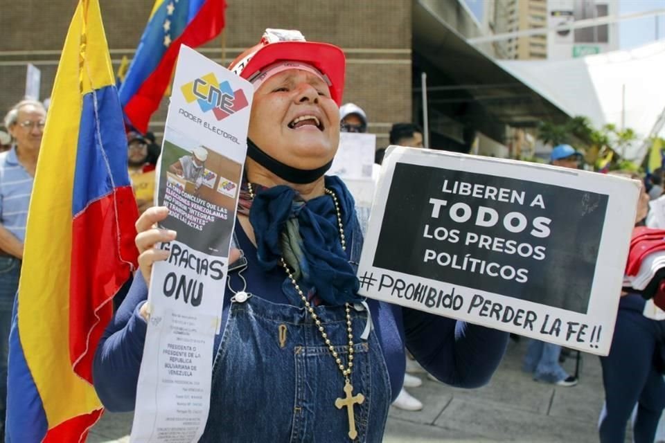 La Oposición venezolana volvió a salir a las calles para defender resultados de los comicios que aseguran dieron triunfo a Edmundo González.