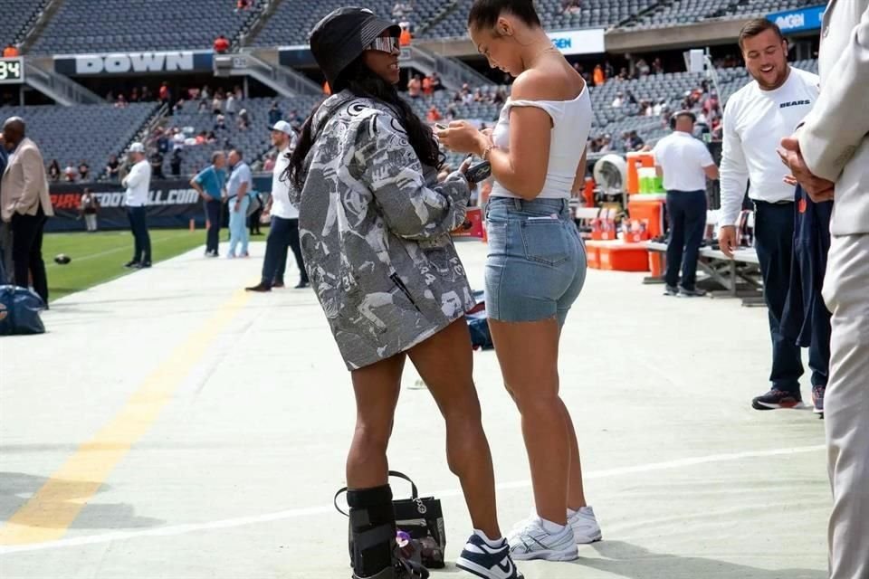 La gimnasta presente en el Soldier Field.