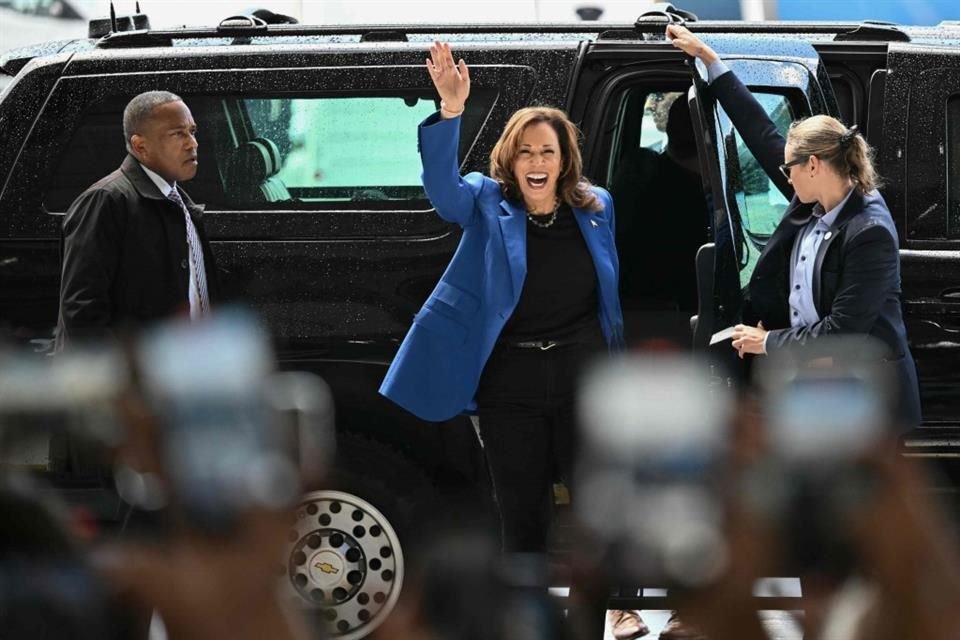 La Vicepresidenta Kamala Harris a su llegada a Pensilvania el 18 de agosto del 2024.