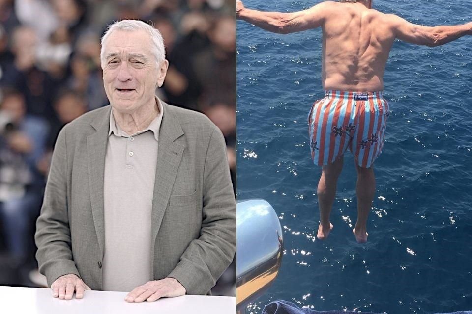 Robert De Niro sorprendió al realizar un salto desde su yate al mar abierto para celebrar su cumpleaños 81.