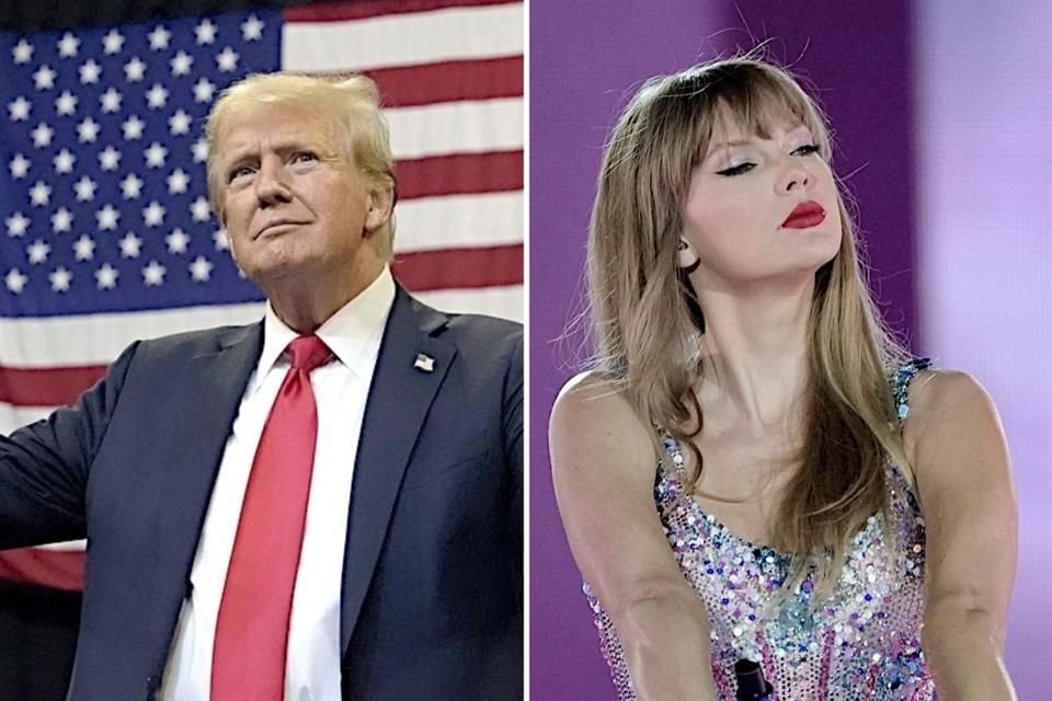 Donald Trump compartió fotos manipuladas con Inteligencia Artificial para atribuirse el apoyo de Taylor Swift y sus fans en campaña.