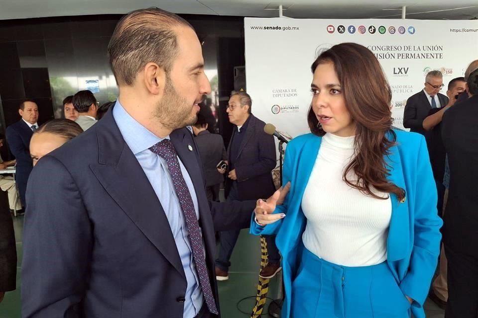 Marko Cortés en la sede del Senado este miércoles.