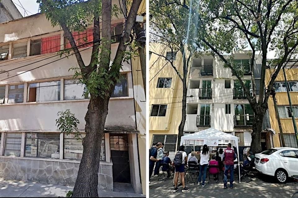 RIESGO LATENTE. Aunque las obras fueron suspendidas el año pasado, el edificio sigue recargado sobre el inmueble contiguo.