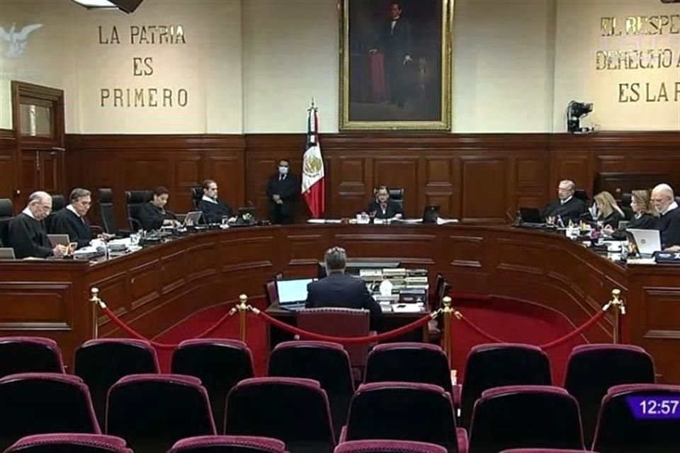 El Pleno de la Corte en sesión.