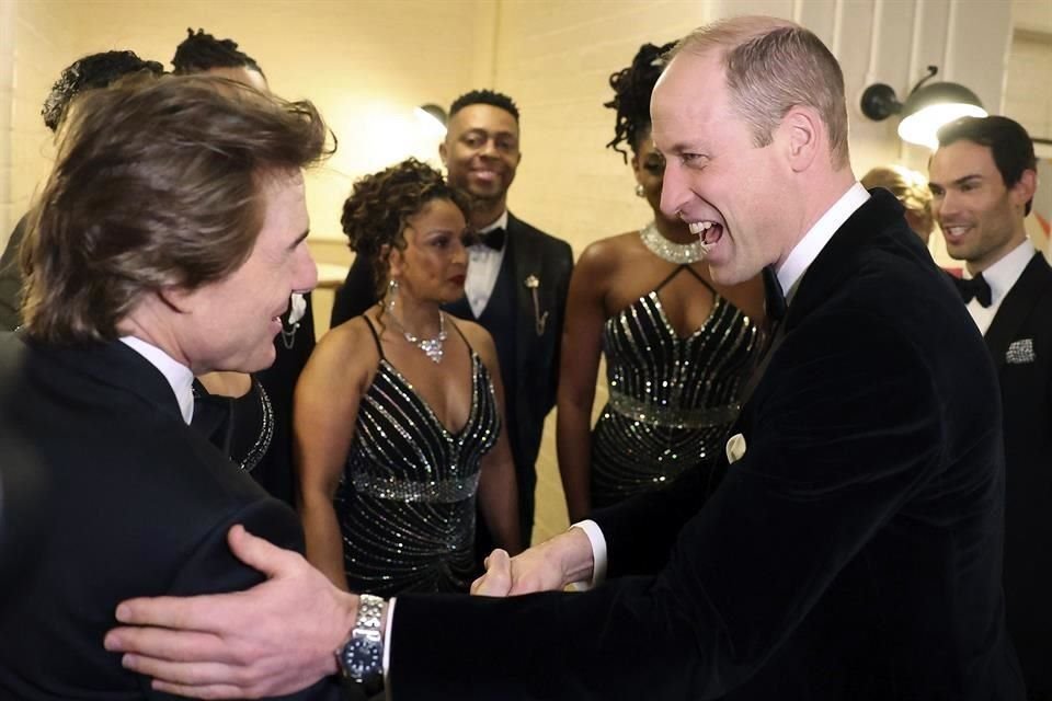 Tom Cruise junto al príncipe Guillermo.