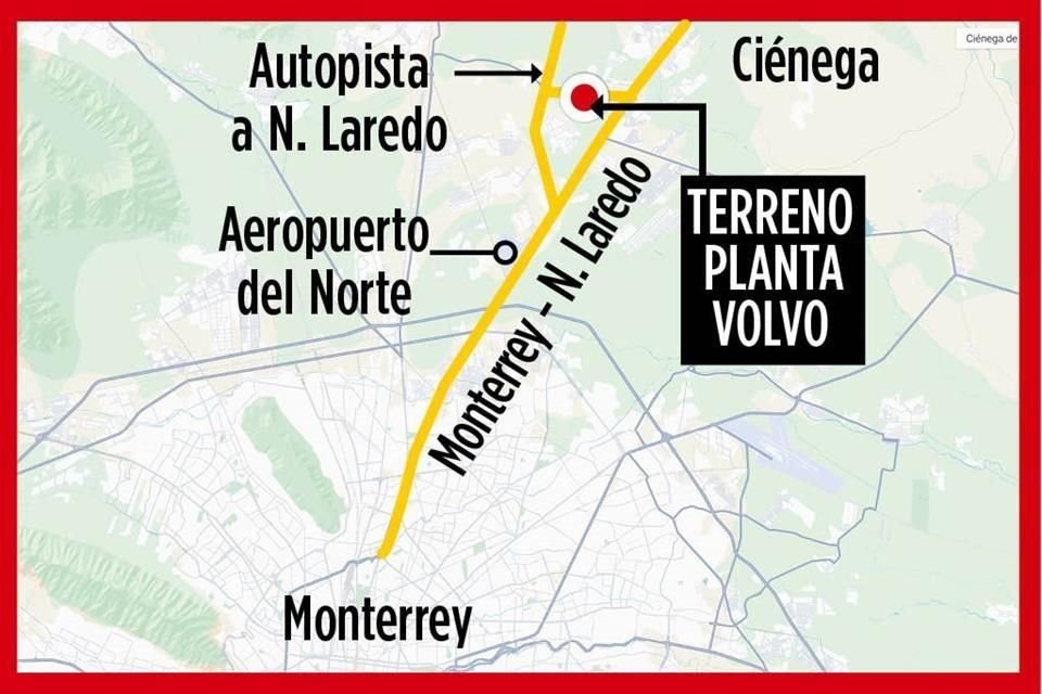 El terreno en Ciénega de Flores donde se construirá la planta de Volvo ya es objeto de trabajos de desmonte.