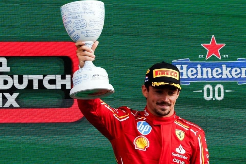 Charles Leclerc logró arribar en la tercera posición en Países Bajos.