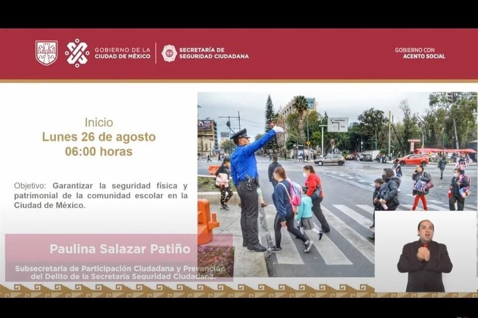 El Gobierno de la CDMX anunció un operativo por regreso a clases de 1 millón 250 mil estudiantes; desplegarán 13 mil 814 elementos.