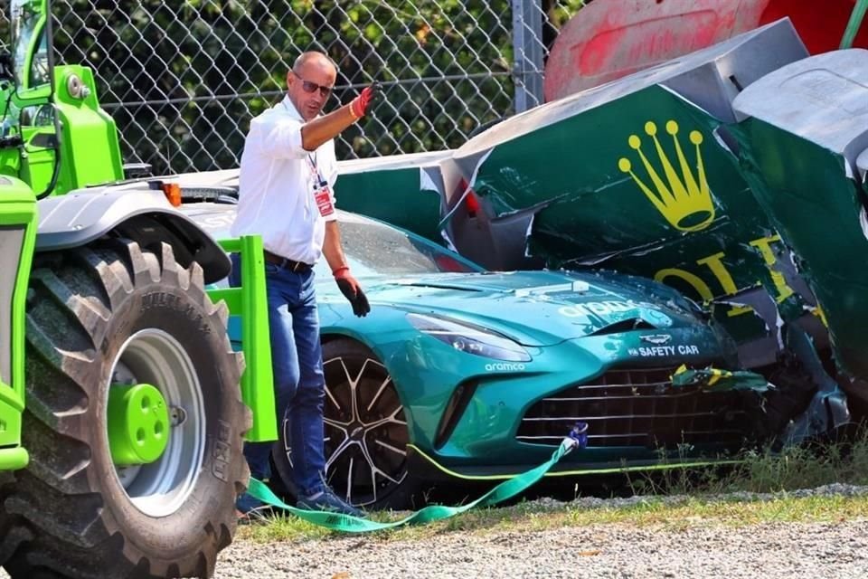 Así quedó el safety car.