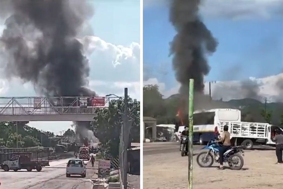 Narcobloqueos, quema de camiones y toma de casetas se han registrado sobre la salida norte de Culiacán, en el camino a Jesús María.