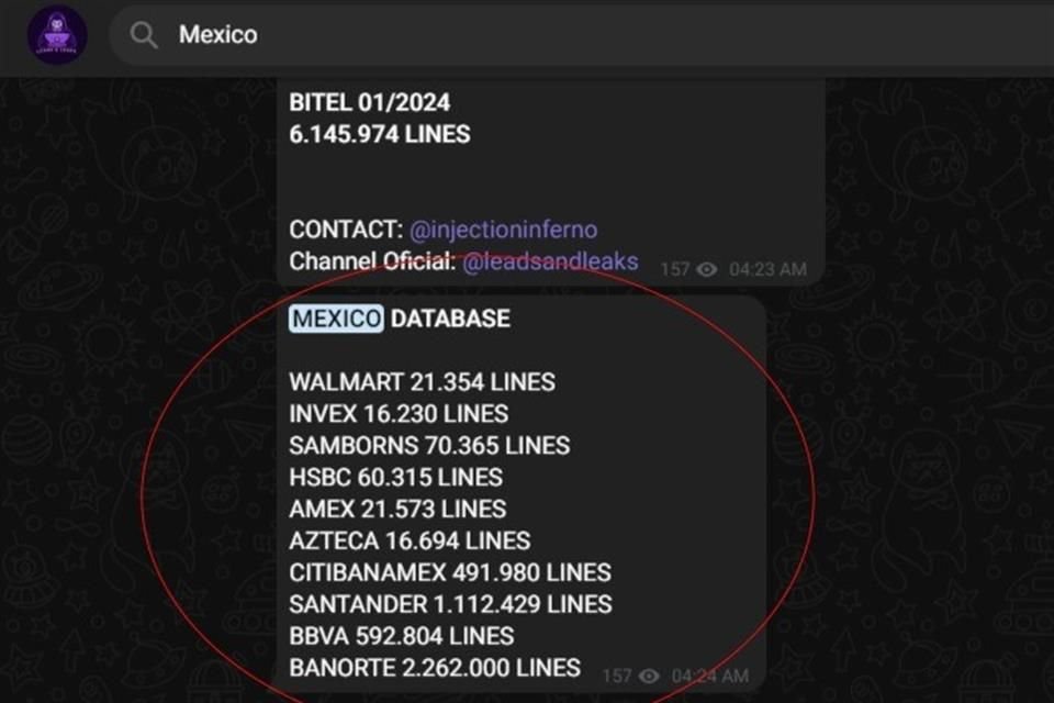 Los bancos presuntamente vulnerados no han confirmado la filtración de datos.