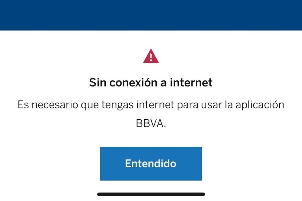 Clientes de la institución financiera reportaron en redes sociales que no pueden acceder a la aplicación.