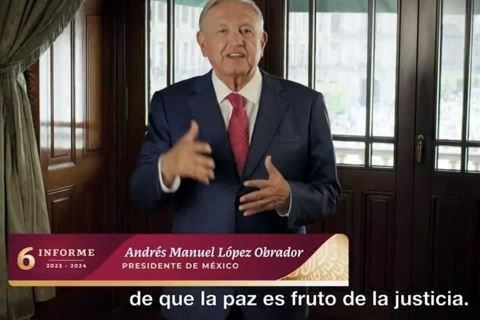 El Presidente López Obrador apareció en un nuevo spot con motivo de su sexto y último informe de Gobierno, en el que presume logros en seguridad.