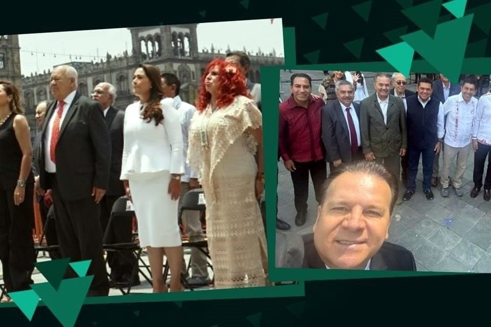 Tere Jiménez, Gobernadora panista de Aguascalientes, y Esteban Villegas, Gobernador priista de Durango, asistieron a Sexto Informe de AMLO.