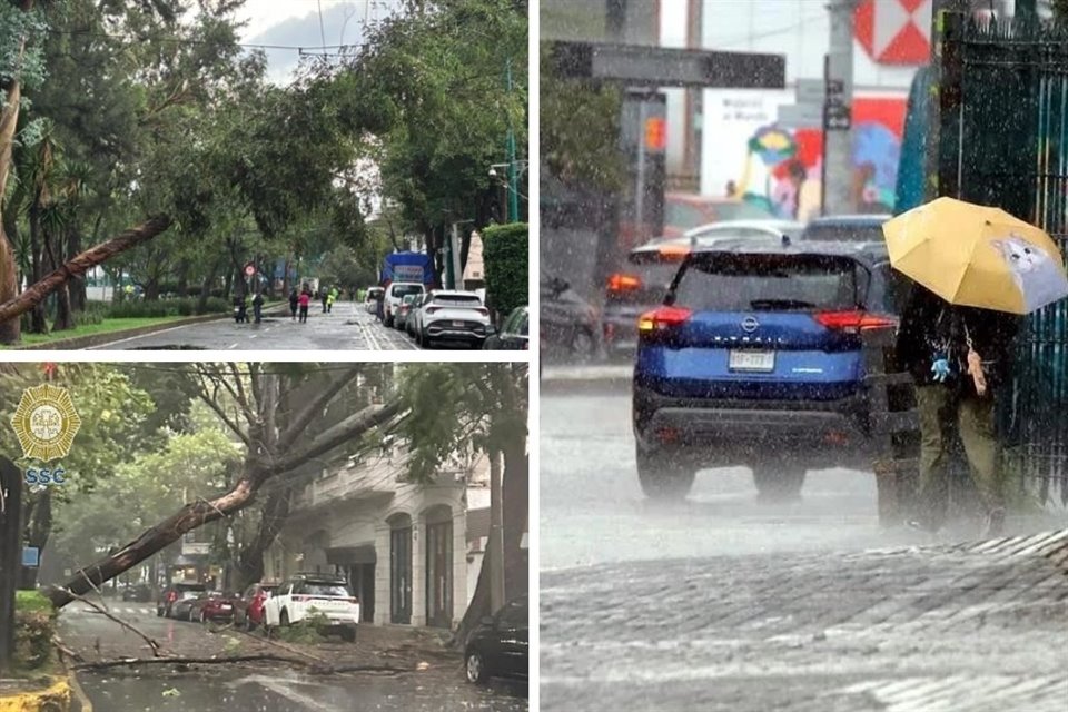 Por fuertes lluvias, la SGIRPC activó la Alerta Amarilla para todas las alcaldías; además se prevé la caída de granizo y encharcamientos.