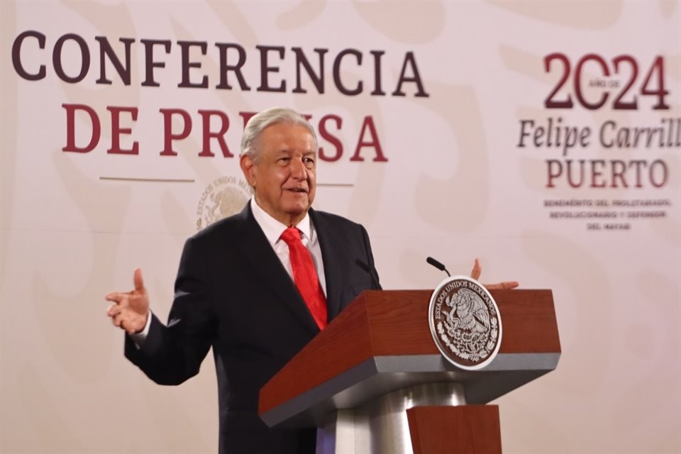 El Presidente en conferencia de prensa mañanera.