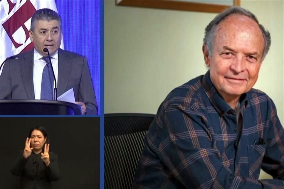 Arriba en el recuadro, José Antonio Fernández Carbajal, presidente de Femsa, y a un lado José Francisco Arteaga, presidente de la Huerta, ganador del premio Eugenio Garza Sada