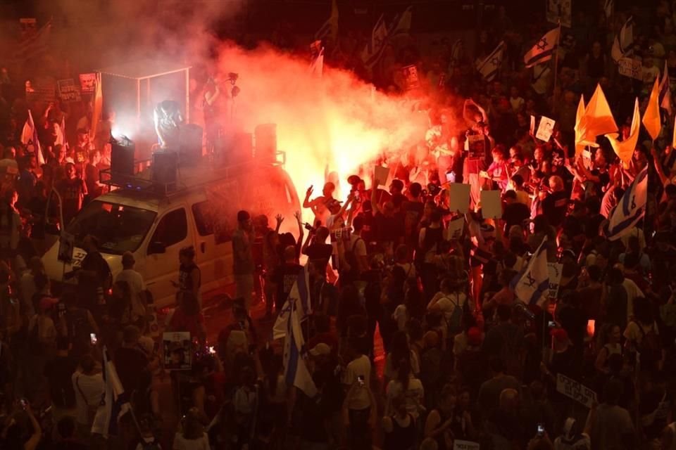 Es la tercera noche de protestas consecutivas en Israel.