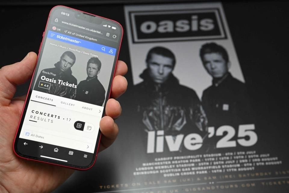 Ticketmaster enfrenta una investigación en el Reino Unido tras aumentar precios de entradas para conciertos de Oasis.