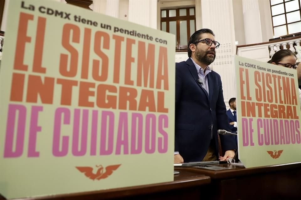 Royfid Torres, coordinador de Movimiento Ciudadano en el Congreso local presentó iniciativa del Sistema de Cuidados.