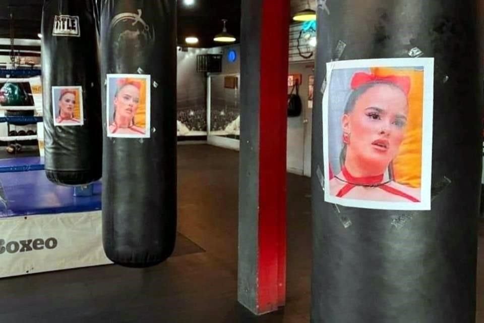 En El Club Escuela de Boxeo, ubicado en San Nicolás, la imagen de Gala Montes fue puesta en sacos de boxeo.