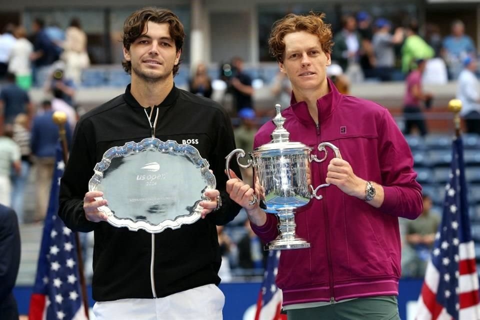 Así se premiaron a Jannik Sinner, campeón del US Open y Taylor Fritz quien no pudo replicar lo hecho por Andy Roddick en 2003.