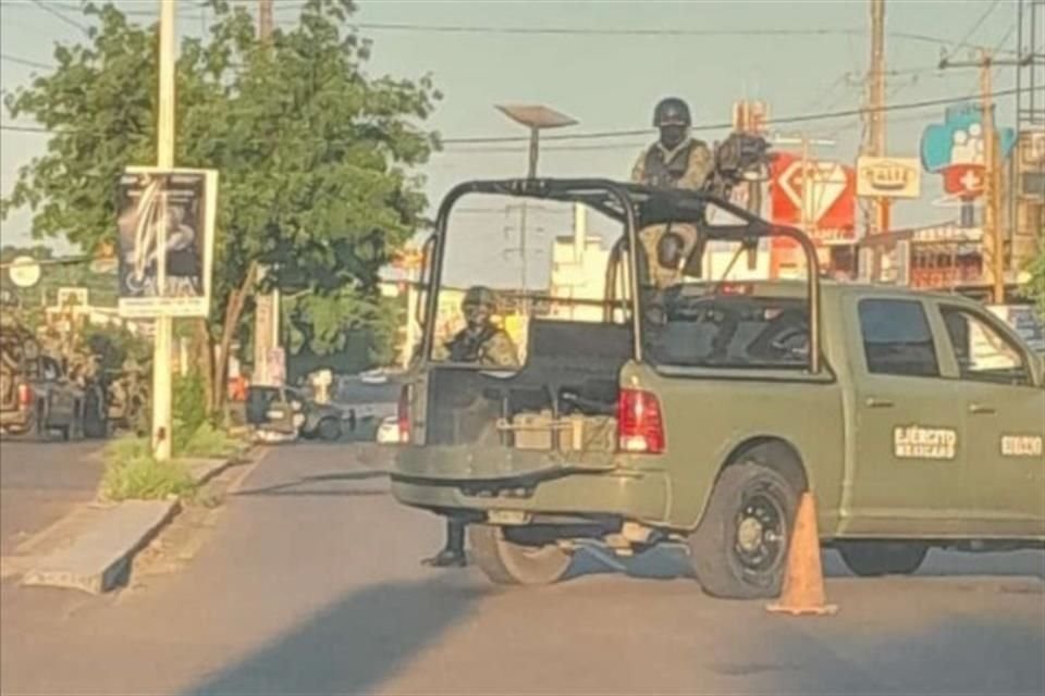 Dos militares quedaron heridos tras enfrentamiento en Culiacán.