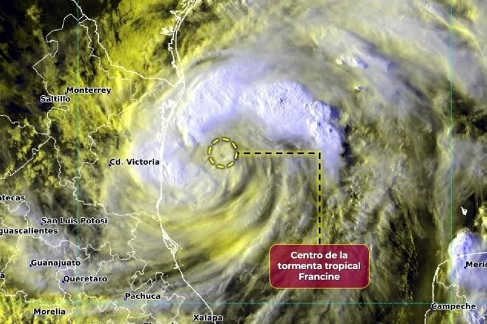 La tormenta tropical 'Francine' intensificó su potencia y se pronostica que evolucione en huracán categoría 1 en las próximas horas frente a las costas de Tamaulipas.