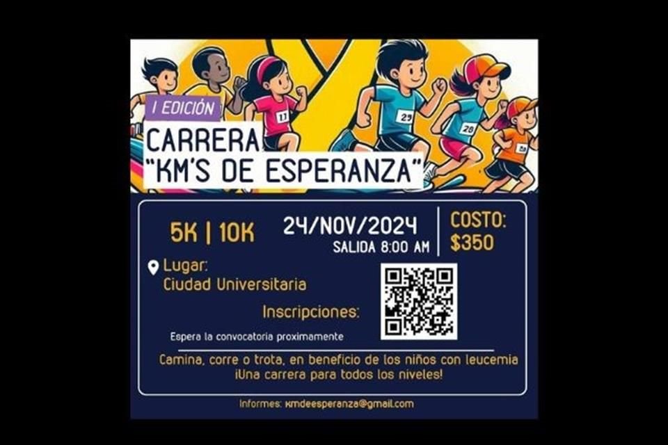 La carrera KM's de esperanza de la UNAM contará con distancias: 5 y 10 kilómetros.