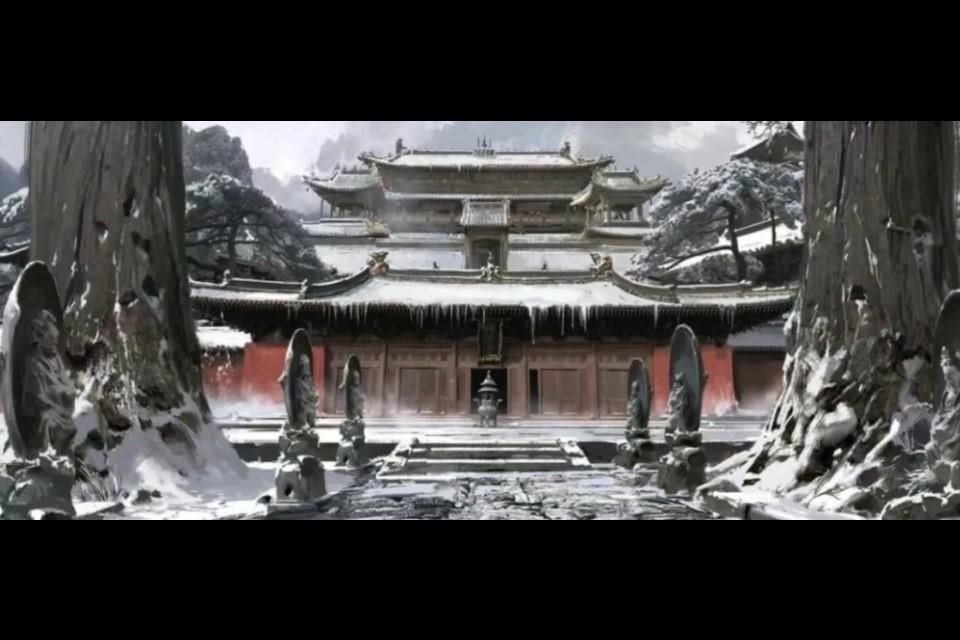 Comparación entre el Templo de Chongfu en Shanxi y una escena del videojuego 'Black Myth: Wukong'. 