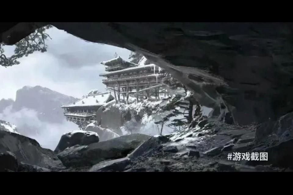 Templo de Xuankong en Hunyuan, ciudad de Datong, provincia de Shanxi y una escena del videojuego 'Black Myth: Wukong'. 