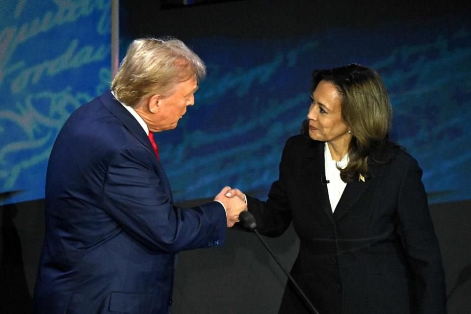 Kamala Harris y Donald Trump durante su primer debate.