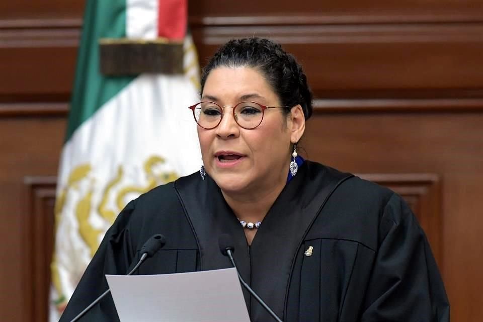 La Ministra Lenia Batres, quien participará en la elección judicial para intentar continuar en el cargo.