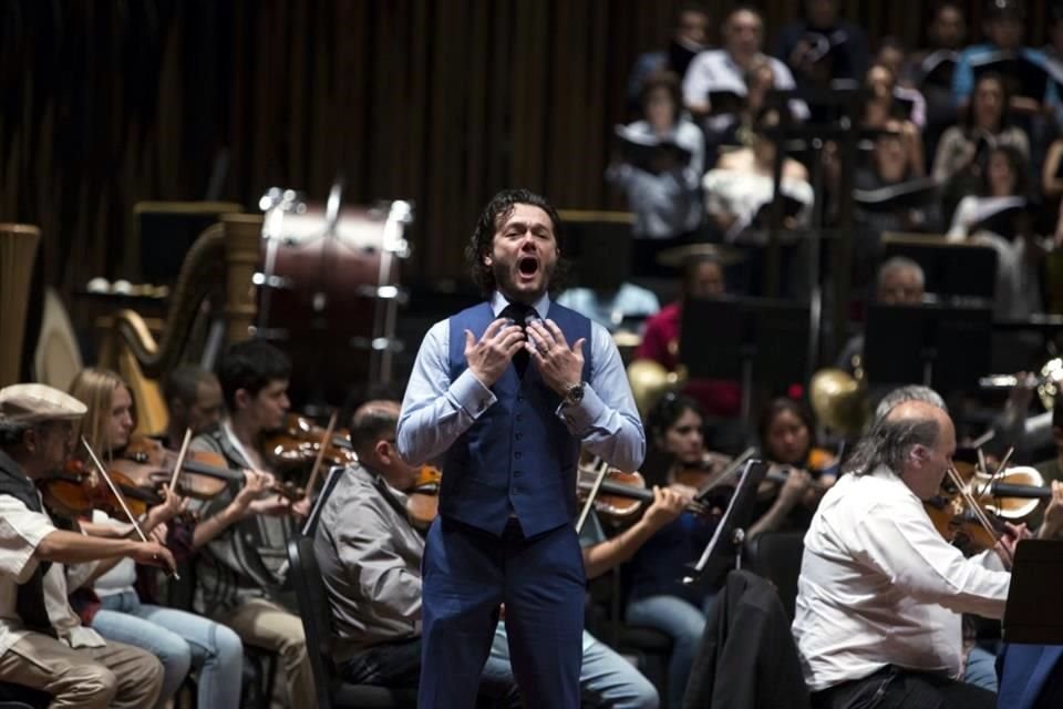 El tenor durante un ensayo de 'La condenación de Fausto', de Berlioz, en 2019.